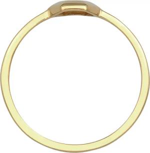 Elli Ringe - Ring Plättchen Achteck Stapelring 375 Gelbgold - Gr. 52 MM - in Gold - für Damen