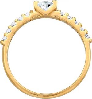 Elli Ringe - Ring Topas Solitär Verlobung 375er Gelbgold - Gr. 52 MM - in Gold - für Damen