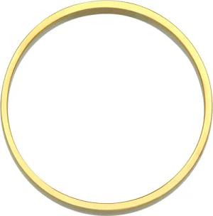 Kuzzoi Ringe - Ring Bandring Herrenring Freundschaftsring 375 Gel - Gr. 64 MM - in Gold - für Damen