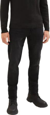 Tom Tailor Herren Jeans JOSH - Slim Fit - Schwarz - Used Dark Stone Black Denim