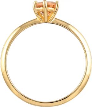 Elli Ringe - Ring Morganit Solitär Verlobungsring 585 Gelbgold - Gr. 54 MM - in Gold - für Damen