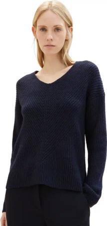 Tom Tailor Damen Pullover KNIT V-NECK - Regular Fit