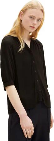 Tom Tailor Denim Damen Bluse STRUCTURED - Relaxed Fit