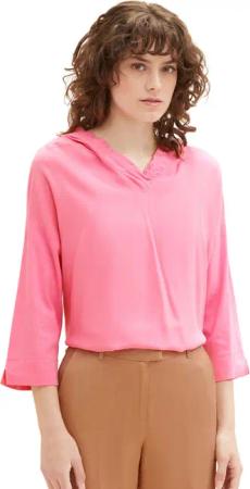 Tom Tailor Damen Langarm-Shirt MIX HOOD - Relaxed Fit