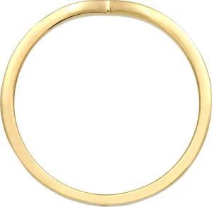 Elli Ringe - Ring V-Form Stapelring Geo Look Modern 375 Gelbgol - Gr. 58 MM - in Gold - für Damen