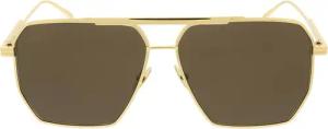 Bottega Veneta Sonnenbrillen - ORIGINAL aviator metal sunglasses - Gr. unisize - in Gold - für Damen