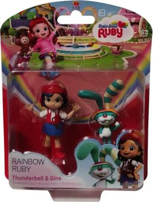 Silverlit Spielfigur Silverlit 89002 Rainbow Ruby 2er Figurenset Hase, (Packung, 2-tlg., Thunderbell und Gina)