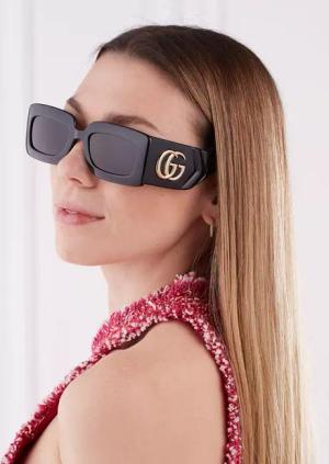 Gucci Sonnenbrille - GG0811S-001 53 Sunglass WOMAN INJECTION - Gr. unisize - in Schwarz - für Damen