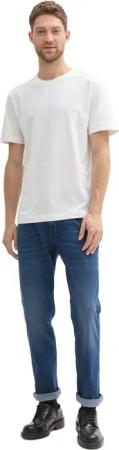 Tom Tailor Herren Jeans MARVIN STRAIGHT - Straight Fit - Blau - Used Dark Stone Blue Denim