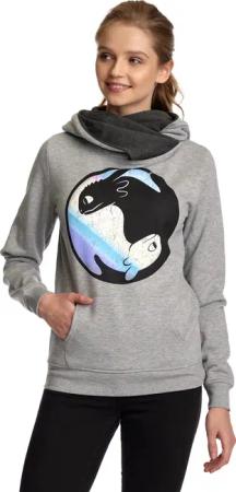 Dragons, Drachenzähmen leicht gemacht Night&Light Damen Schalkragenpullover grau meliert