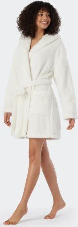 Morgenmantel Teddy-Fleece Comfort-Fit off-white - Essentials S