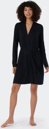 Morgenmantel Modal schwarz - Essentials S