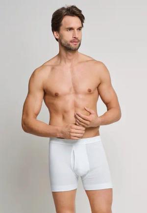 Hose kurz mit Eingriff Feinripp weiß - Essentials 5