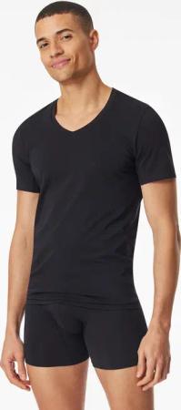 Shirt kurzarm V-Ausschnitt schwarz - Premium Cotton 4