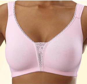 Sheego Doppelpack BHs ohne Bügel, rosé+weiß, Gr.80D