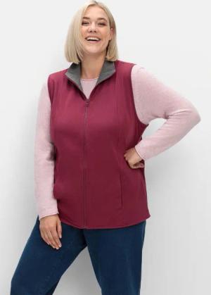 Sheego Shirtweste zum Wenden, mit Umlegekragen, bordeaux, Gr.50