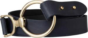Sheego Leder-Taillengürtel mit goldfarbener Schnalle, marine, Gr.145