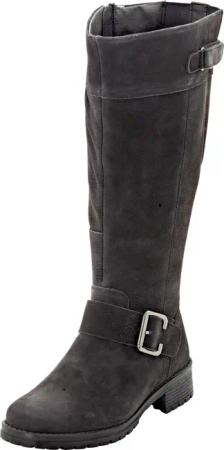Sheego Weitschaftstiefel aus Leder mit Zierband, schwarz, Gr.42