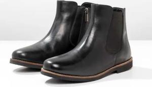 Sheego Stiefelette aus Leder mit Stretch-Einsatz, schwarz, Gr.38