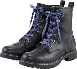 Sheego Schnürboots in Crinkle-Optik, schwarz, Gr.40