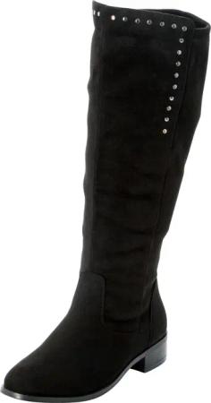 Sheego Weitschaftstiefel mit Nietenverzierung, schwarz, Gr.40