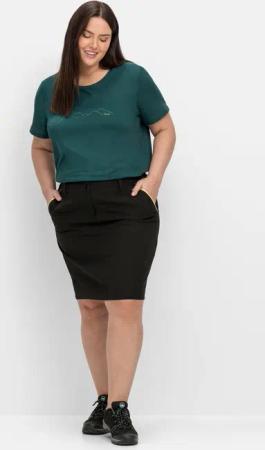 Sheego Wanderrock mit innenliegenden Shorts, schwarz, Gr.56