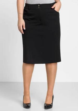 Sheego Rock mit Bodyforming-Effekt, schwarz, Gr.50