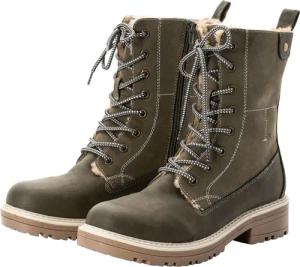 Sheego Schnürboots mit seitlichem Reißverschluss, oliv, Gr.39