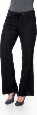 Sheego Weite Bootcut-Hose mit Leinenanteil, schwarz, Gr.58