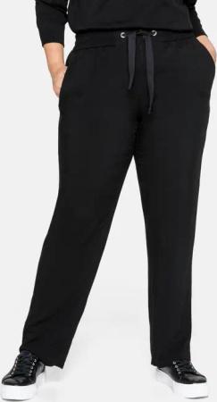 Sheego Schmale Joggpants mit Schlupfbund und Eingrifftaschen, schwarz, Gr.46
