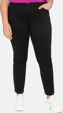 Sheego Schmale Stretchhose in Twill-Qualität, schwarz, Gr.40