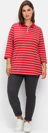 Sheego Extraschmale Twillhose in Curvy-Schnitt SUSANNE, dunkelgrau, Gr.44