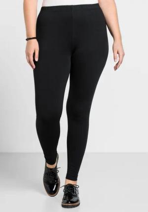 Sheego Leggings mit Gummizugbund, schwarz, Gr.58
