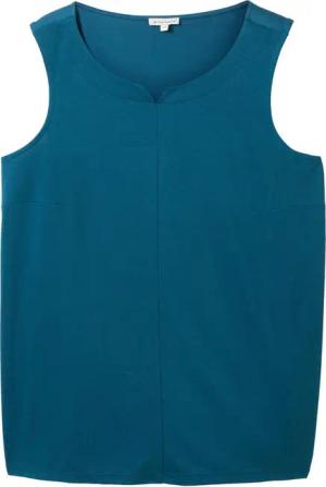 Sheego Top aus Viskose, mit senkrechter Teilungsnaht, dunkelblau, Gr.44