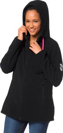 Sheego Fleecejacke, schwarz, Gr.40/42