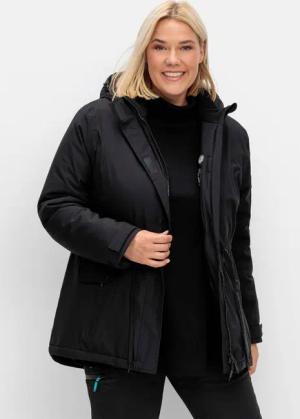 Sheego Wasser- und winddichte Outdoorjacke, schwarz, Gr.44