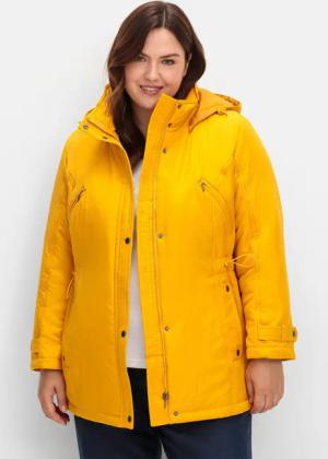 Sheego Steppjacke mit Tunnelzug in der Taille, ocker, Gr.46