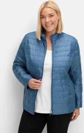 Sheego Leicht wattierte Steppjacke mit Stehkragen, jeansblau, Gr.40
