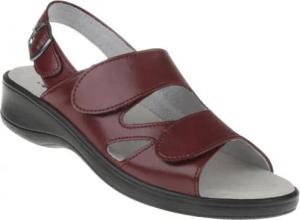 tessamino | Damen Sandalen | Sola-Stretch in Leder Optik | Weite H | wechselbares Fußbett mit Microfaserüberzug