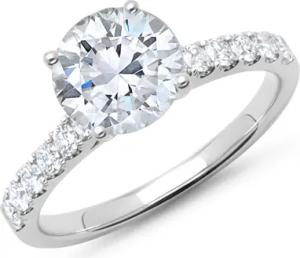 750er Weißgold Ring mit Diamanten