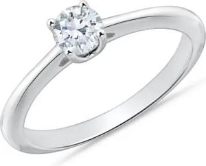 Solitärring aus 750er Weißgold mit Diamant