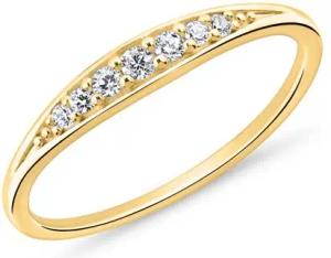 Vergoldeter 925er Silberring für Damen mit Zirkonia