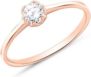 Solitärring aus 585er Roségold mit Brillant
