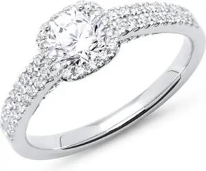 Ring 585er Weißgold mit Diamanten