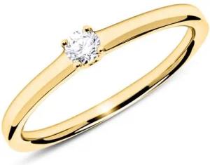 Solitärring aus 585er Gelbgold mit Diamant 0,10 ct.