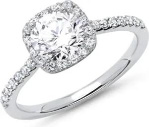 585er Weißgold Ring mit Brillanten