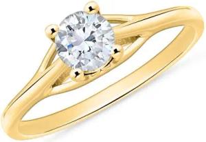 585er Gold Verlobungsring mit Diamant