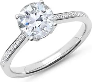 585er Weißgold Ring mit Diamanten