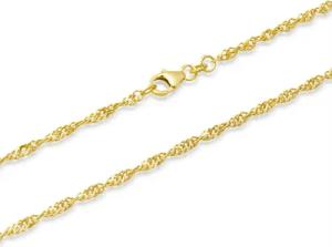 333er Goldkette: Singapurkette Gold 50cm