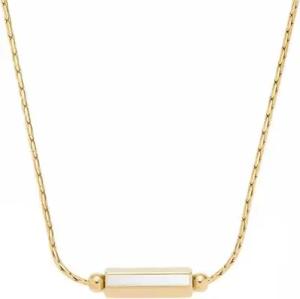 Gravierbare Damenkette Pilea aus Edelstahl, IP Gold